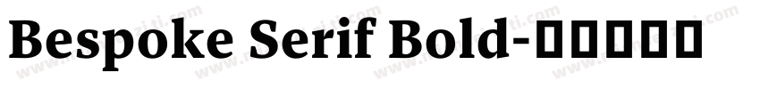 Bespoke Serif Bold字体转换